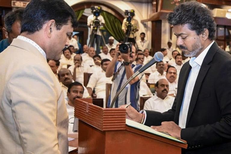Tamil Nadu CM Vijay takes oath as MLA at Chennai Secretariat